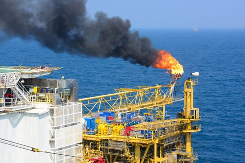 Oil Rig Explosion at Sea